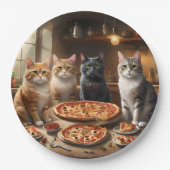 Katten Party Pizza Night, Papieren Bordje (Voorkant)