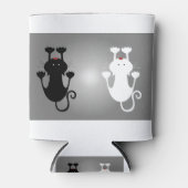 Katten passen de cougars de witte kat toe blikjeskoeler (Voorkant)