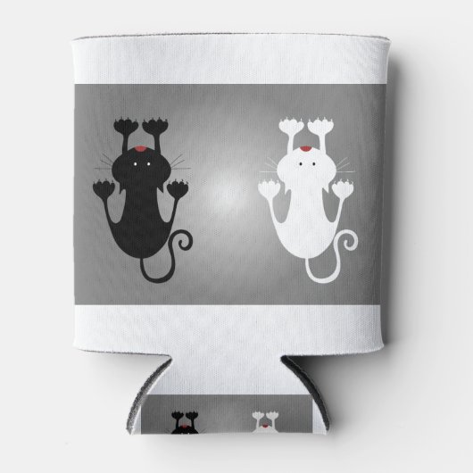 Katten passen de cougars de witte kat toe blikjeskoeler (Voorkant)