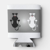 Katten passen de cougars de witte kat toe blikjeskoeler (Achterkant)