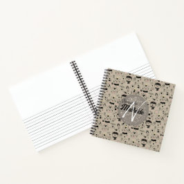 Katten Patronen Monogram Op Maat Unieke Kinderen Notitieboek