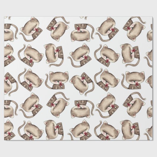 Katten Patroon Cadeaupapier (Vlak)
