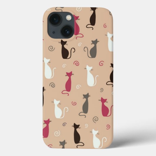 katten Patroon Roze Case-Mate iPhone Case (Achterkant)