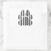 KATTEN PAW BAR CODE Feline Barcode Afdrukpatroon Rechthoekige Sticker (Tas)