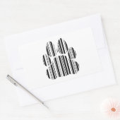 KATTEN PAW BAR CODE Feline Barcode Afdrukpatroon Rechthoekige Sticker (Envelop)