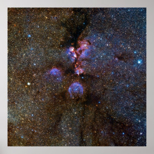 Katten Paw Nebula in Scorpius - afbeelding ruimte Poster