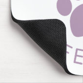 Katten Perfect Paarse Spin Pootafdruk Muismat (Hoek)