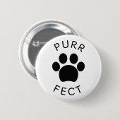 Katten Perfect Spin Pootafdruk Ronde Button 5,7 Cm (Voorkant /achterkant)