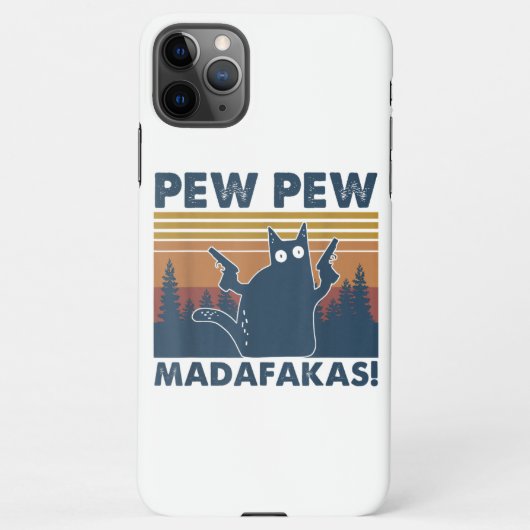  katten Pew Pew Madafakas Funny Crazy Cat iPhone Hoesje (Achterkant)