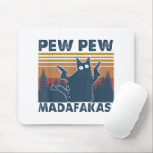 katten Pew Pew Madafakas Funny Crazy Cat Muismat (Met muis)