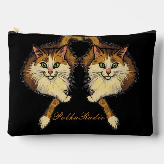 Katten Polka Radio Print Make-uptas Etui (Voorkant)