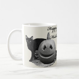 Katten & Pompoen Gelukkig Halloween Koffiemok
