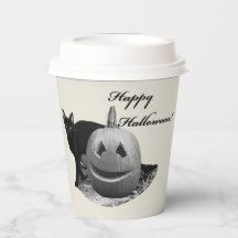 Katten & Pompoen Gelukkig Halloween
