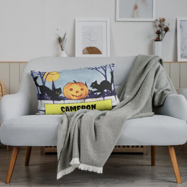   Katten Pompoen Halloween Kussen (Creator heeft geüpload)