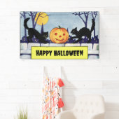   Katten Pompoen Halloween Spandoek (Insitu)