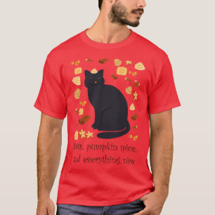 Katten pompoen kruiden en alles leuk t-shirt
