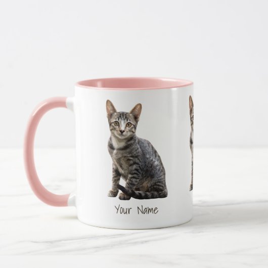 Katten Portret Pet Tomcat Animal Design Mok (Links)