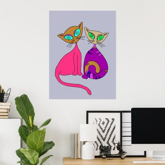 katten poster (Thuiskantoor)