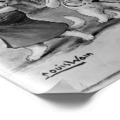 Katten Poster met kerstbomen die decorberen (Hoek)