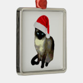 Katten poten, Siamese kerstsieraden Metalen Ornament (Rechts)
