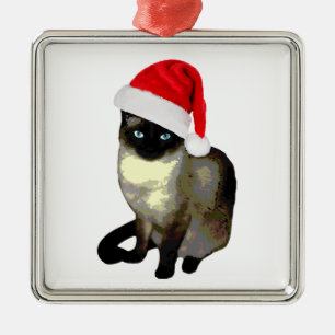 Katten poten, Siamese kerstsieraden Metalen Ornament