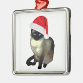 Katten poten, Siamese kerstsieraden Metalen Ornament (Links)