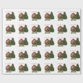 Katten Prettig Kerstfeest Cadeaupapier (Vlak)