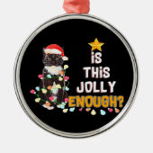 Katten Prettig Kerstfeest Metalen Ornament (Voorkant)