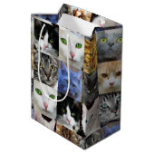 Katten Print Papier Gift Bags Medium Cadeauzakje (Achterkant Gekanteld)