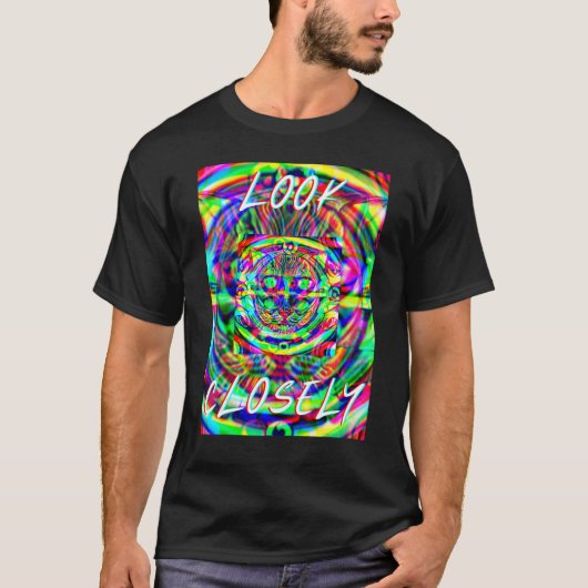Katten psychedelische oversized T-shirt (Voorkant)