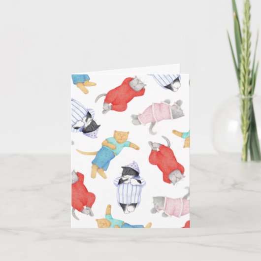 KATTEN PYJAMA Note Kaart (Voorkant)
