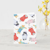 KATTEN PYJAMA Note Kaart (Gele Bloem)