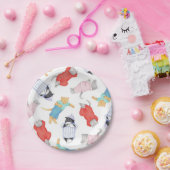 KATTEN PYJAMA Ronde Papier Borden Papieren Bordje (Feest)