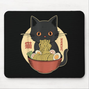 Katten Ramen Grappige Grafische Japanse Kawaii Kat Muismat