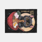 Katten Ramen Grappige Grafische T-shirts Japanse K Fleece Deken (Voorkant (Horizontaal))