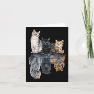 Katten Reflectie Spiegel Leeuw Cheetah Tijger Funn Kaart