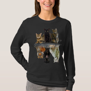 Katten Reflection Friend Cat Lovers Cute Tiger T-shirt