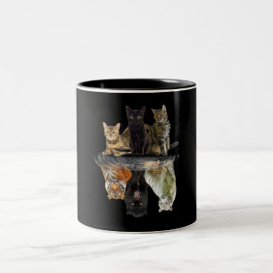 Katten Reflection Friend Cat Lovers Cute Tiger Tweekleurige Koffiemok