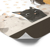 KATTEN REGEL DIT HUIS Crazy Cat Lady & Kittens Gra Poster (Hoek)