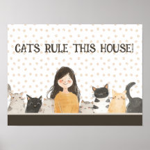 KATTEN REGEL DIT HUIS Crazy Cat Lady & Kittens Gra