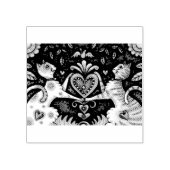 KATTEN REGEL, FELINE VALENTIJN HART RUBBER STEMPEL (Afrduk)
