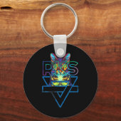 Katten Regenboog Kitten Verrassing Mooie Kat Sleutelhanger (Voorkant)