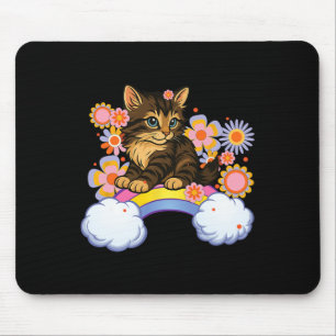Katten Regenboog Moppige Kat Funny Sarcastische Hu Muismat