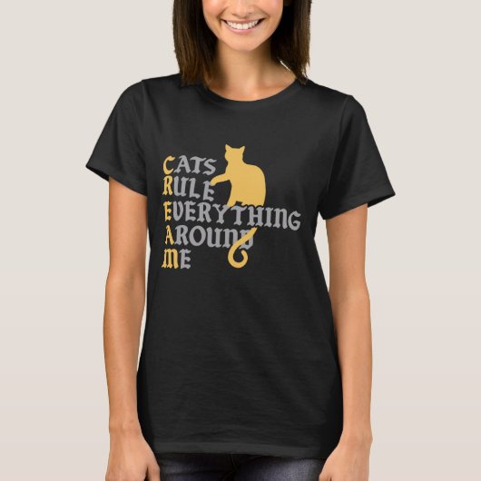 Katten regeren alles om mij heen Vrouwen T-shirt (Voorkant)
