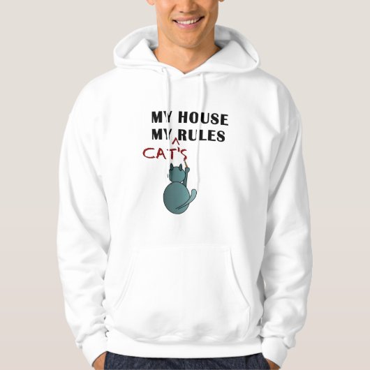 Katten regeren bij mij thuis hoodie (Voorkant)