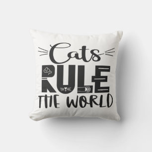 Katten regeren de wereld met trendy sla whiskers kussen