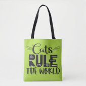 Katten regeren de wereld met trendy sla whiskers tote bag (Voorkant)