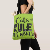 Katten regeren de wereld met trendy sla whiskers tote bag (Dichtbij)
