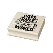 Katten Regeren de Wereld Rubberstempel (Stempel)