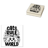 Katten Regeren de Wereld Rubberstempel (Gestempeld)